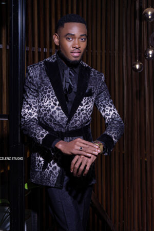 Leopard Single Breasted Men Party Suit