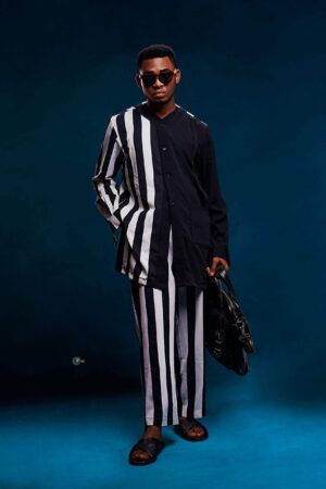 Stripes Black and White Relaxed Man